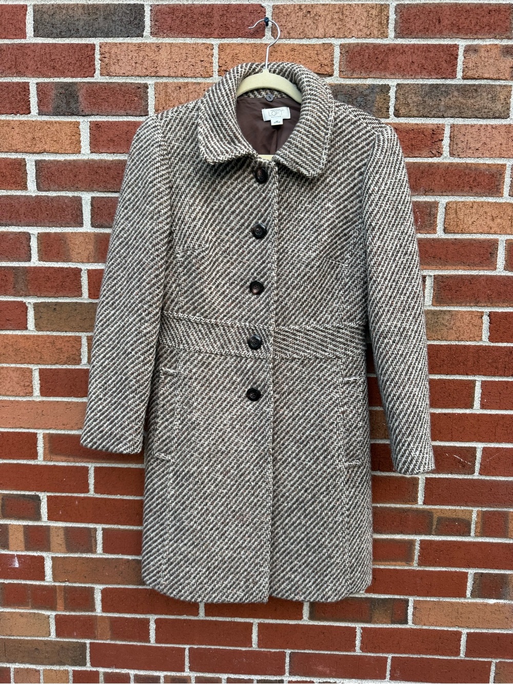 Ann Taylor LOFT Petites Wool Blend Tweed Coat Size 2P